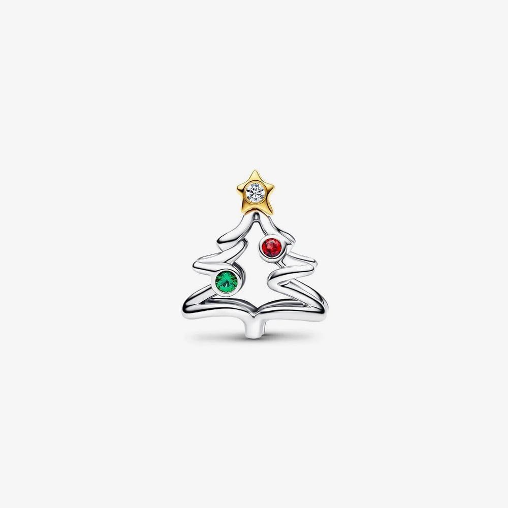 PANDORA 764248C01 Two Tone Christmas Tree Charm - thbaker.co.uk