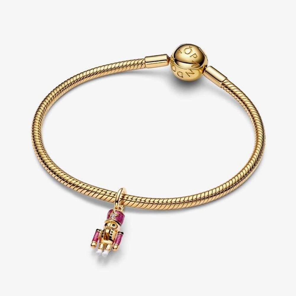 PANDORA 763583C01 14ct Gold Plated Moveable Nutcracker Charm - thbaker ...