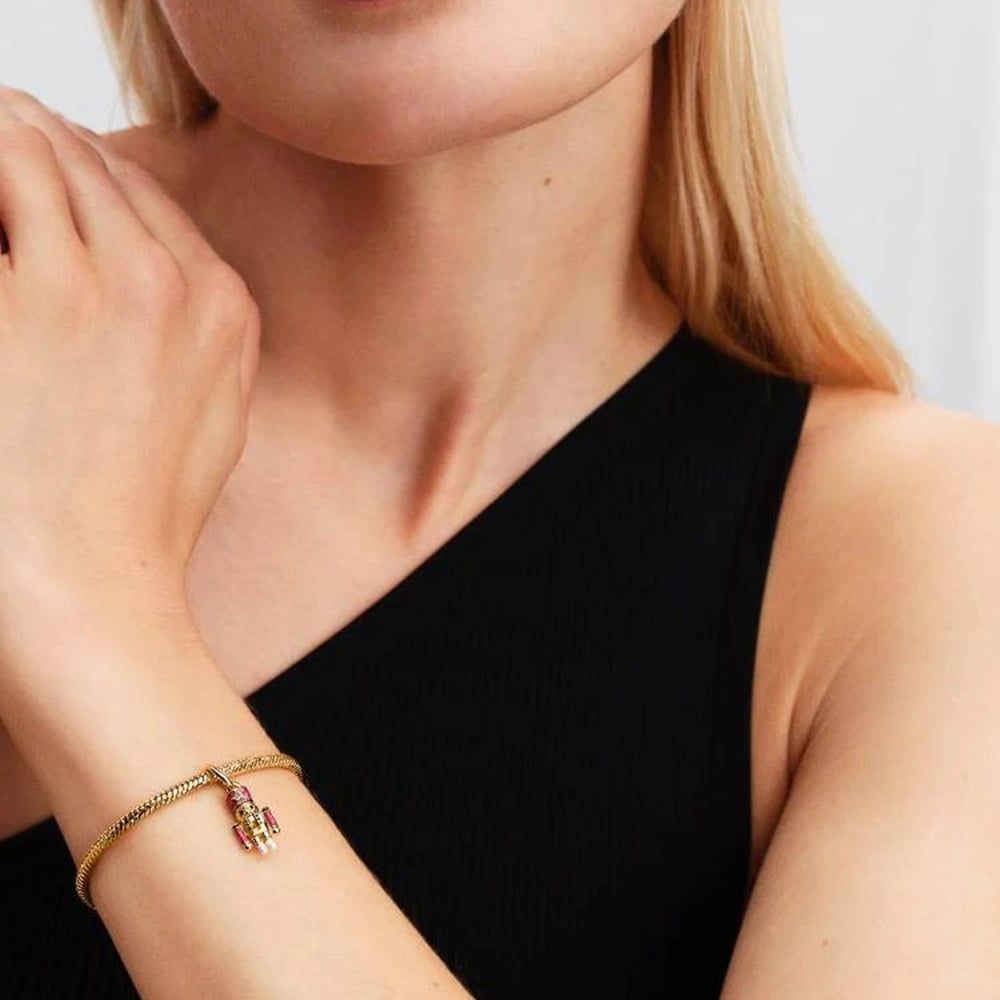 PANDORA 763583C01 14ct Gold Plated Moveable Nutcracker Charm - thbaker ...