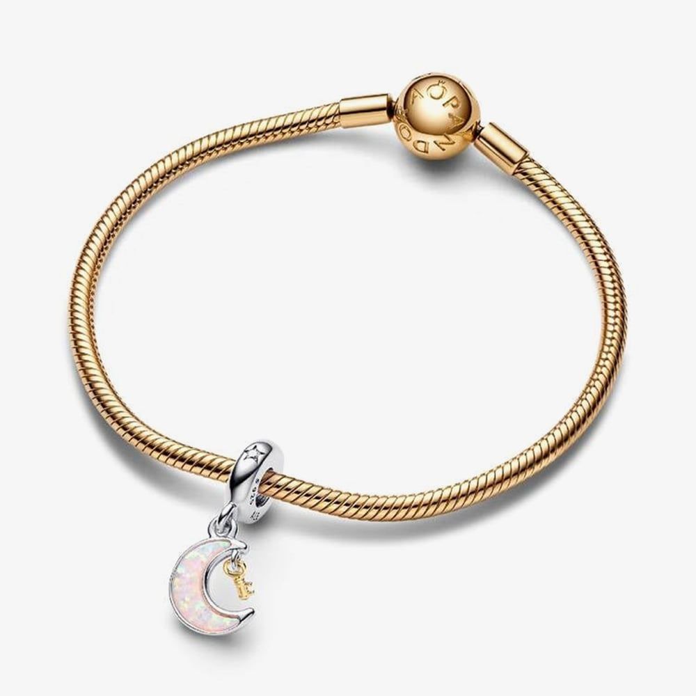 PANDORA 762985C01 Two Colour Key & Moon Dangle Charm - thbaker.co.uk