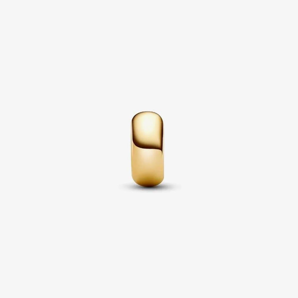 PANDORA 763678C00 14ct Gold Plated Round Clip Charm - thbaker.co.uk