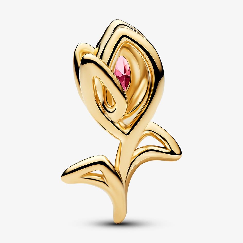 PANDORA 764555C01 14ct Gold Plated Tulip Openwork Charm - thbaker