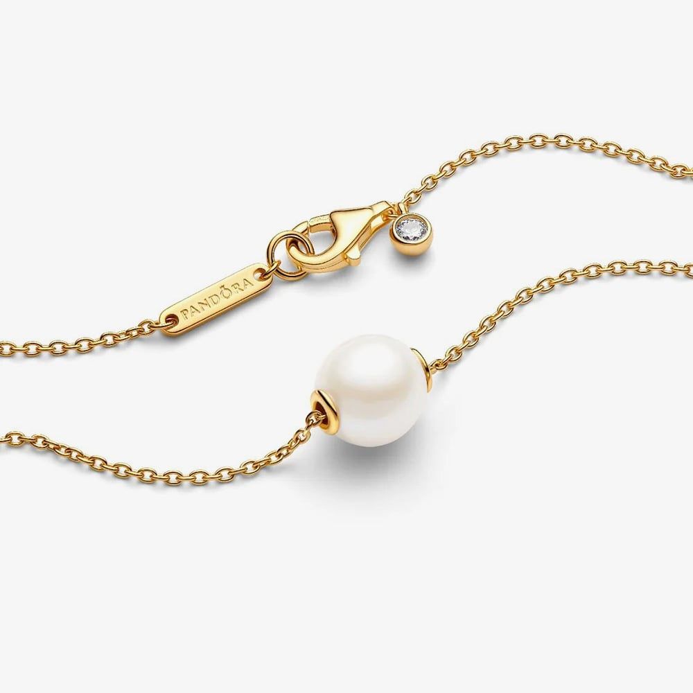 PANDORA 363167C01-45 Plated Treated Freshwater Pearl Necklace - thbaker ...