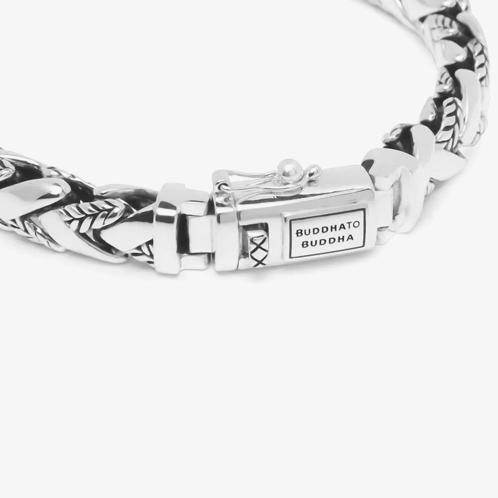 Buddha to Buddha 128 George Silver Texture Braided Bracelet