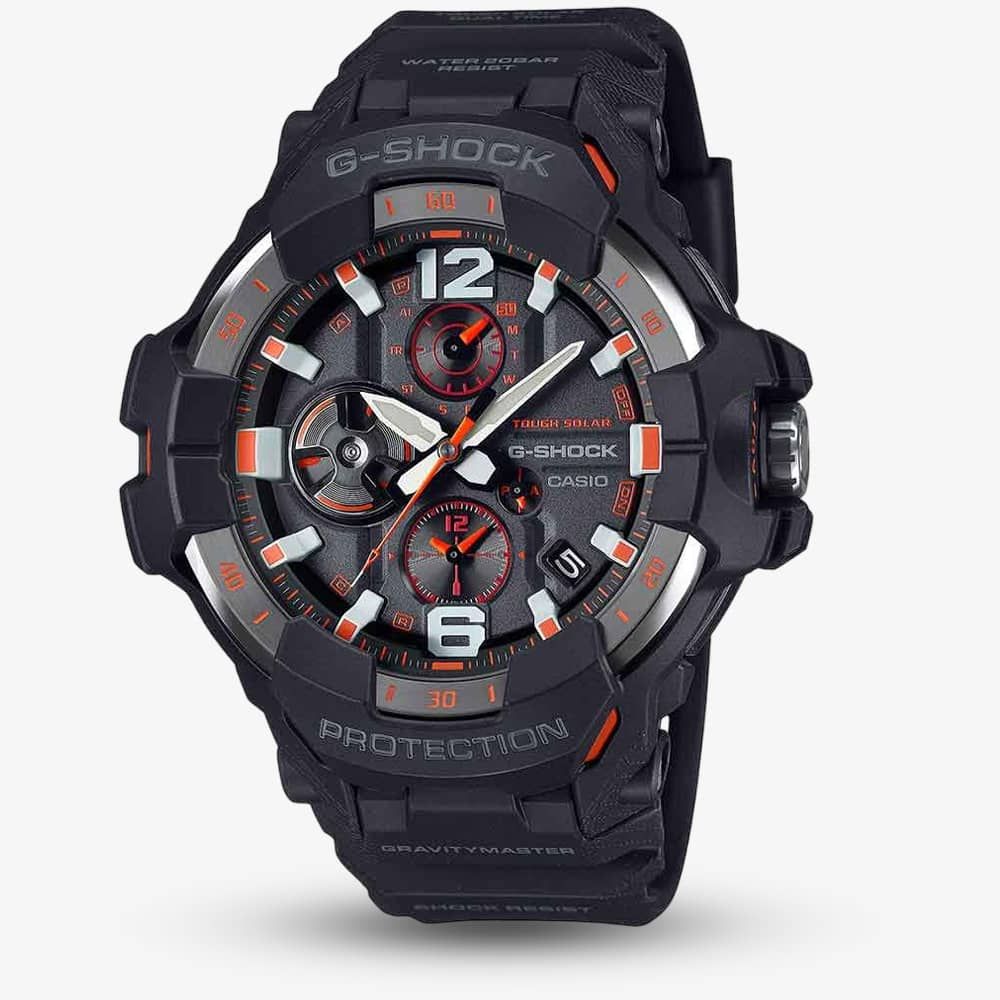G-SHOCK CASIO ブラック/オレンジ Casio GR-B300-1A4ER G-Shock Master Of G Watch - thbaker.co.uk
