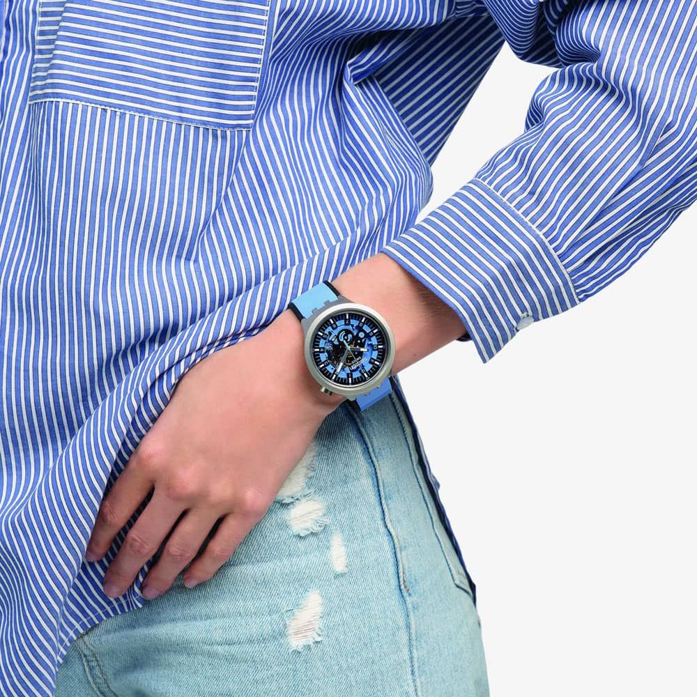 Swatch SB07S106 Big Bold Irony Skeleton Dial Mens Watch - thbaker