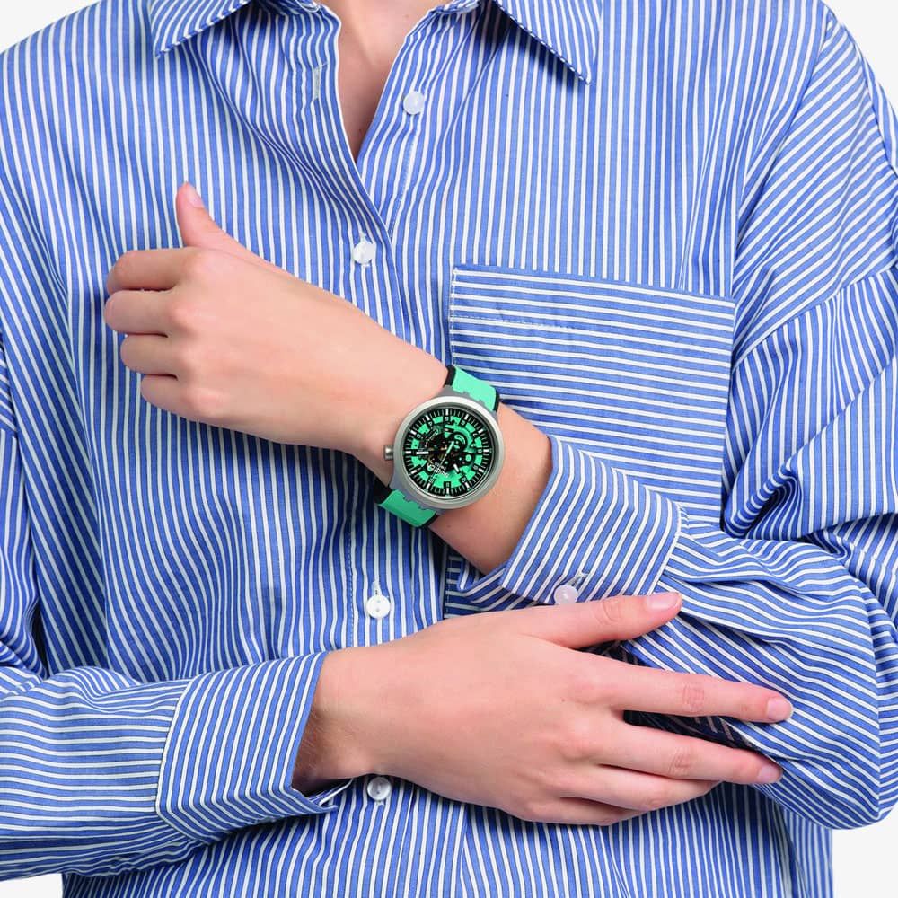 Swatch SB07S111 Big Bold Irony Skeleton Dial Mens Watch - thbaker