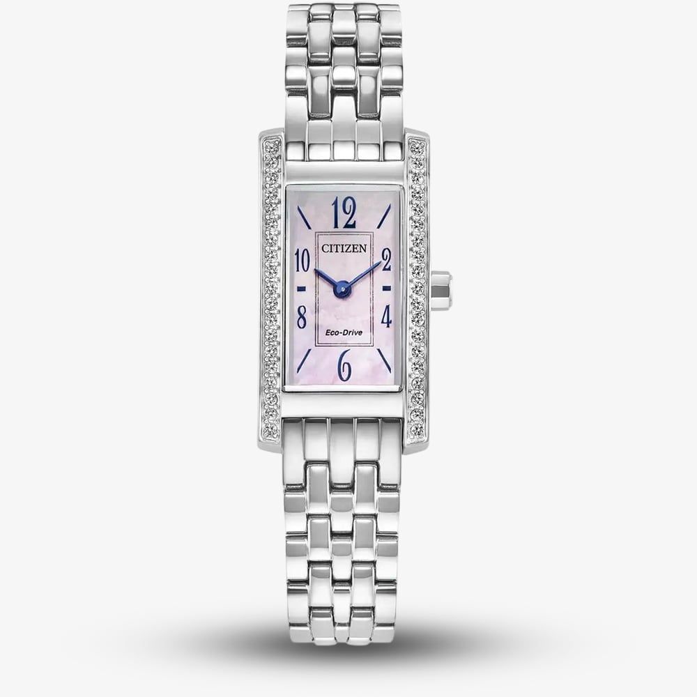 Citizen EG7110-54Y Ladies Eco Drive Pink Dial Watch - thbaker.co.uk