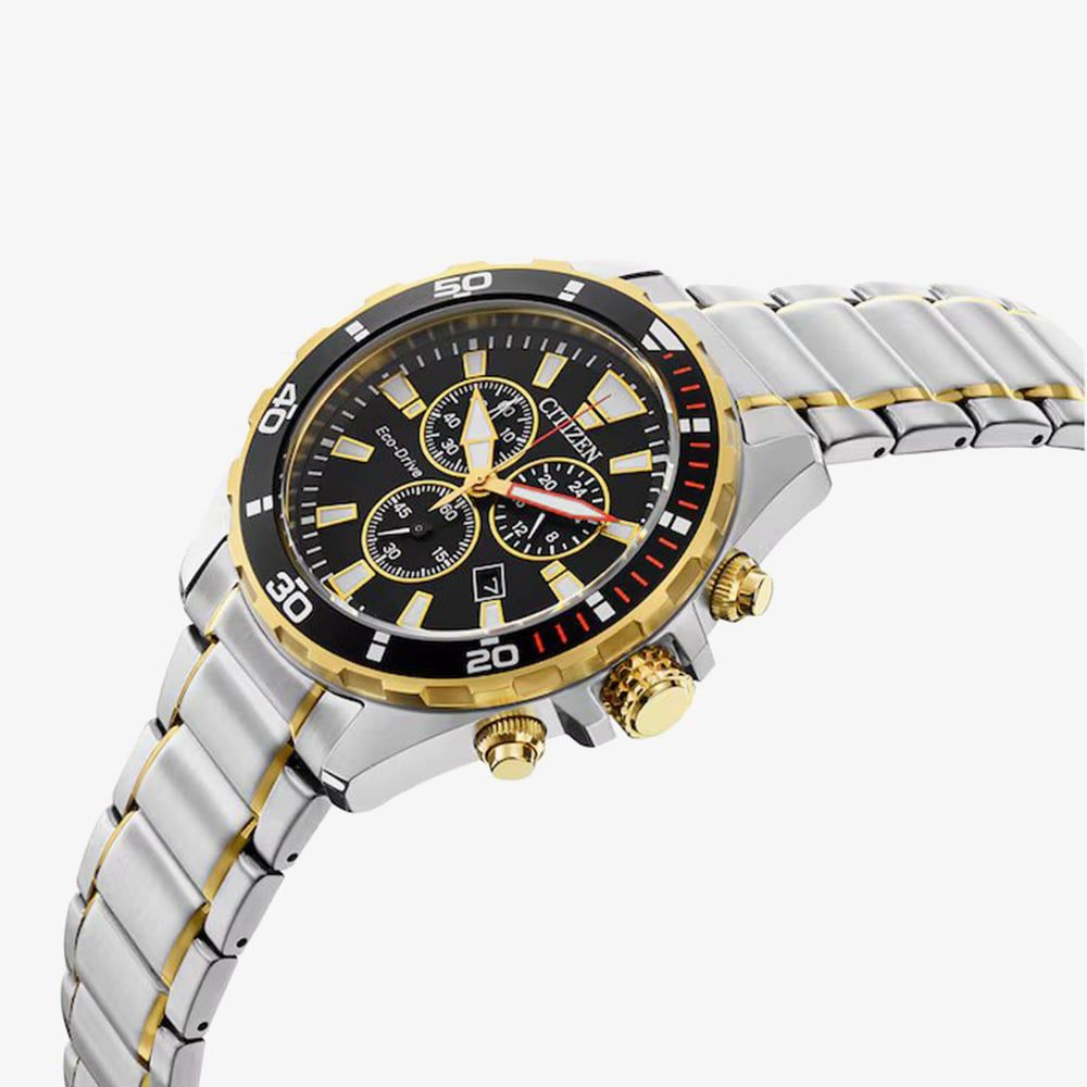 Citizen AT2434-54E Eco-Drive Chronograph Mens Bracelet Watch
