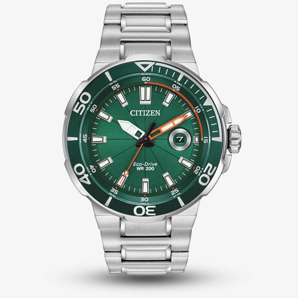 Citizen AW1428-53X Endeavour Green Mens Watch - thbaker.co.uk