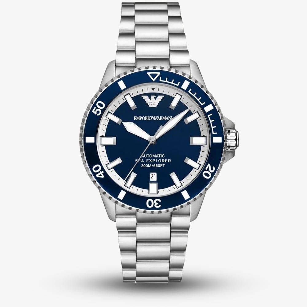 専用　中古美品　エンポリオアルマーニ　 SEA EXPLORER AR60079 Emporio Armani AR60079 Mens Sea Explorer Blue Watch - thbaker.co.uk