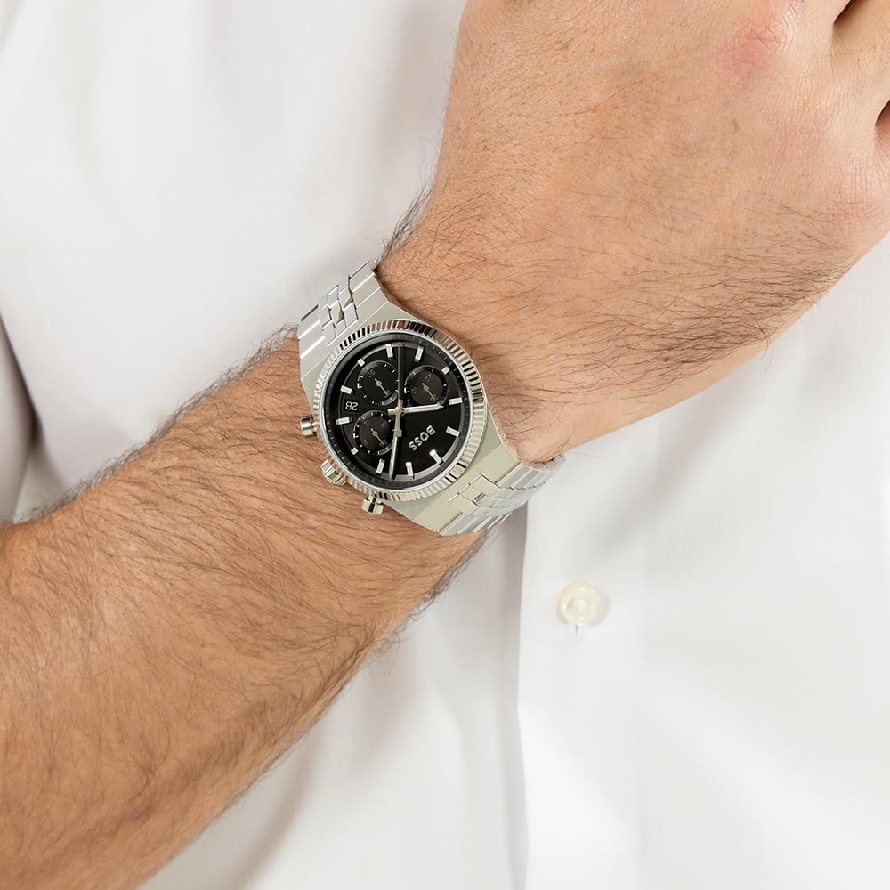 BOSS 1514307 Candor Prime Mens Chronograph Black Bracelet Watch
