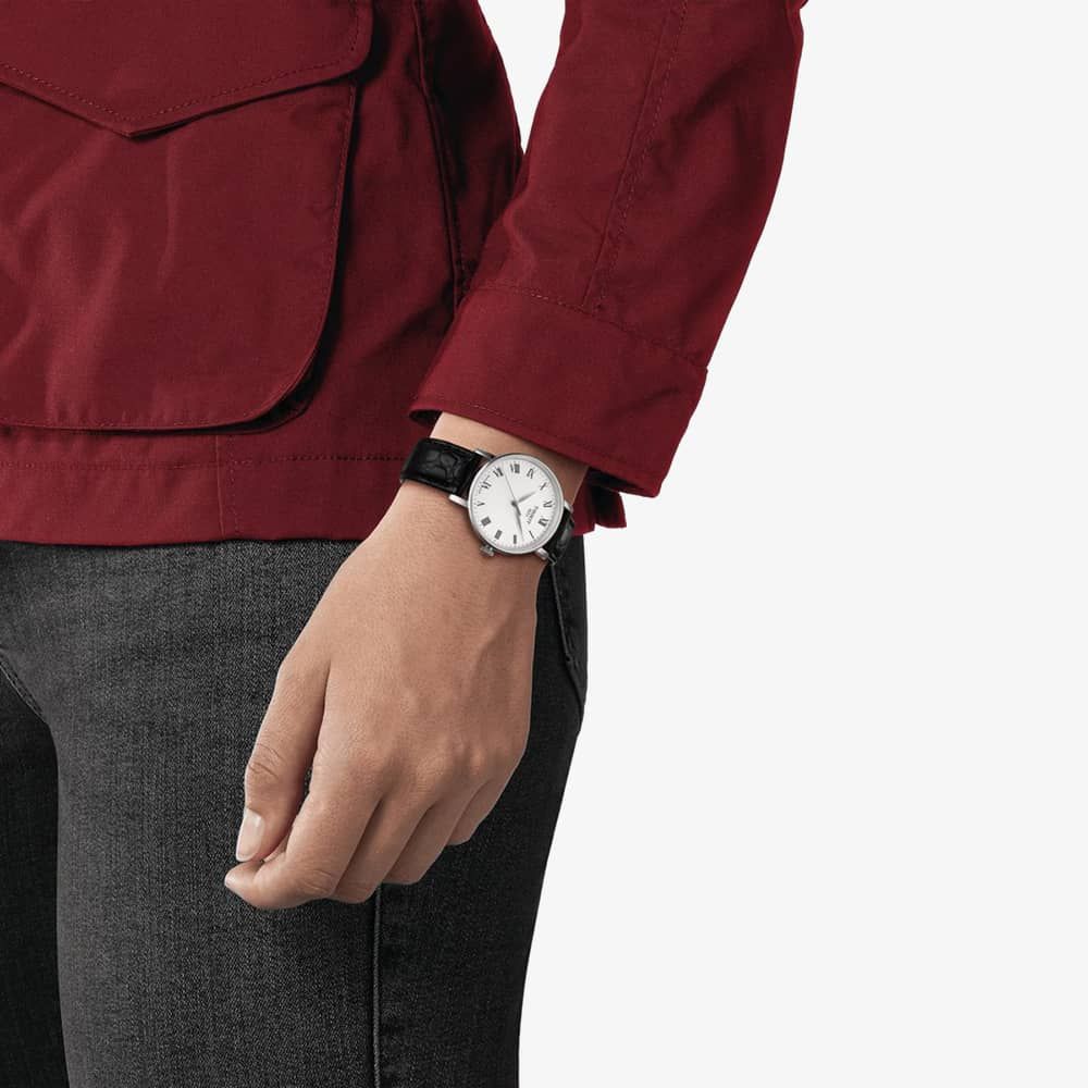 Tissot T143.210.16.033.00 Everytime Black Leather Watch - thbaker
