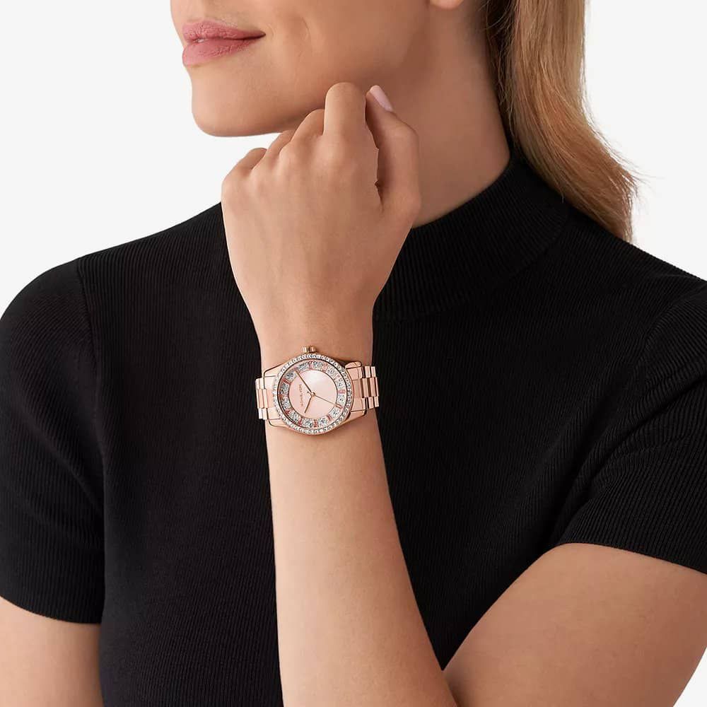 Michael Kors MK7444 Lexington Rose Gold Mother Of Pearl Watch