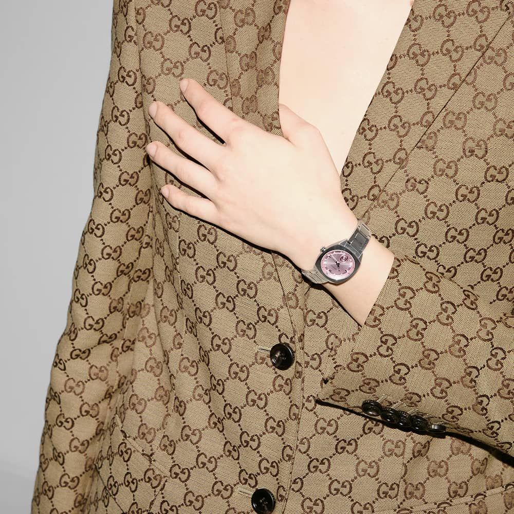 GUCCI グッチ GG3175 インターロッキング ブラック ピンク Gucci YA142511 Gucci Interlocking Watch - thbaker.co.uk