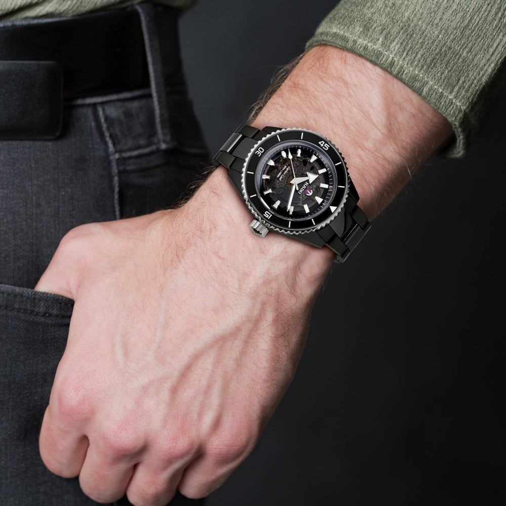 Ex Display Rado R32127152 Captain Cook Skeleton Dial Mens Watch
