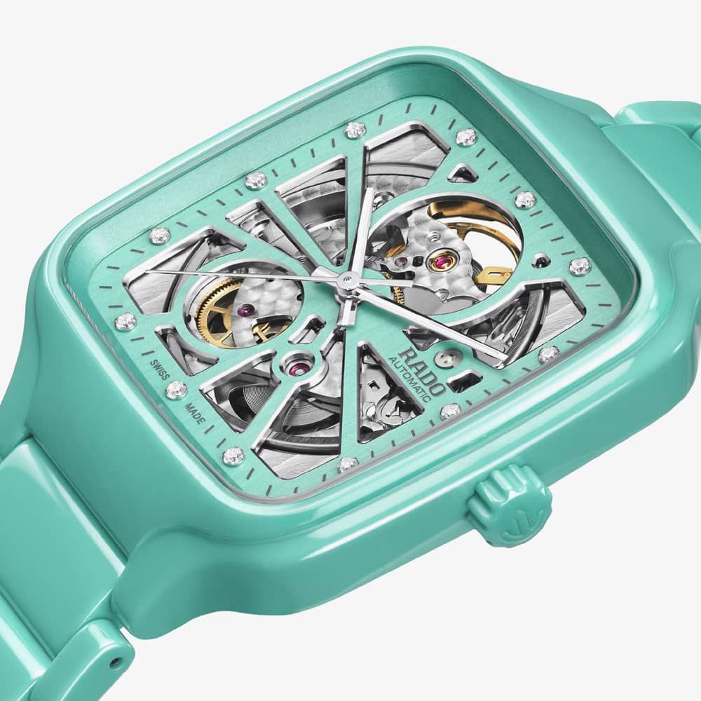 Rado R27176712 True Square Open Heart Turquoise Watch - thbaker.co.uk