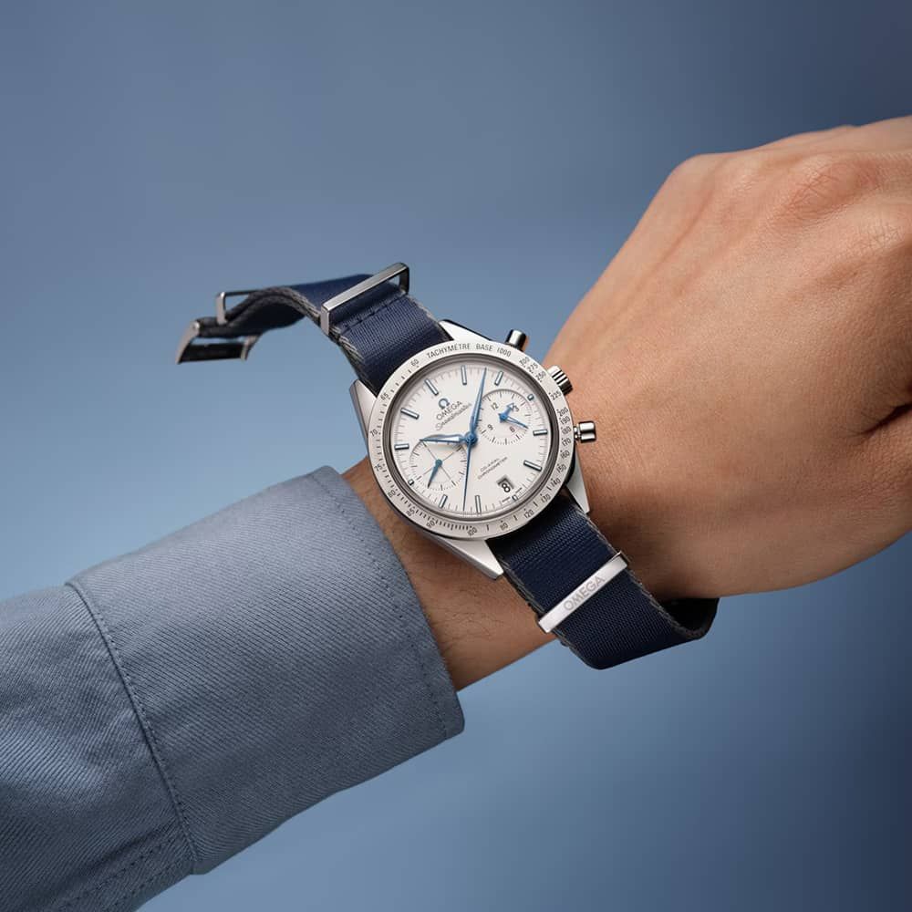 OMEGA 031CWZ007885 Polyamide Blue & Grey Nato Watch Strap