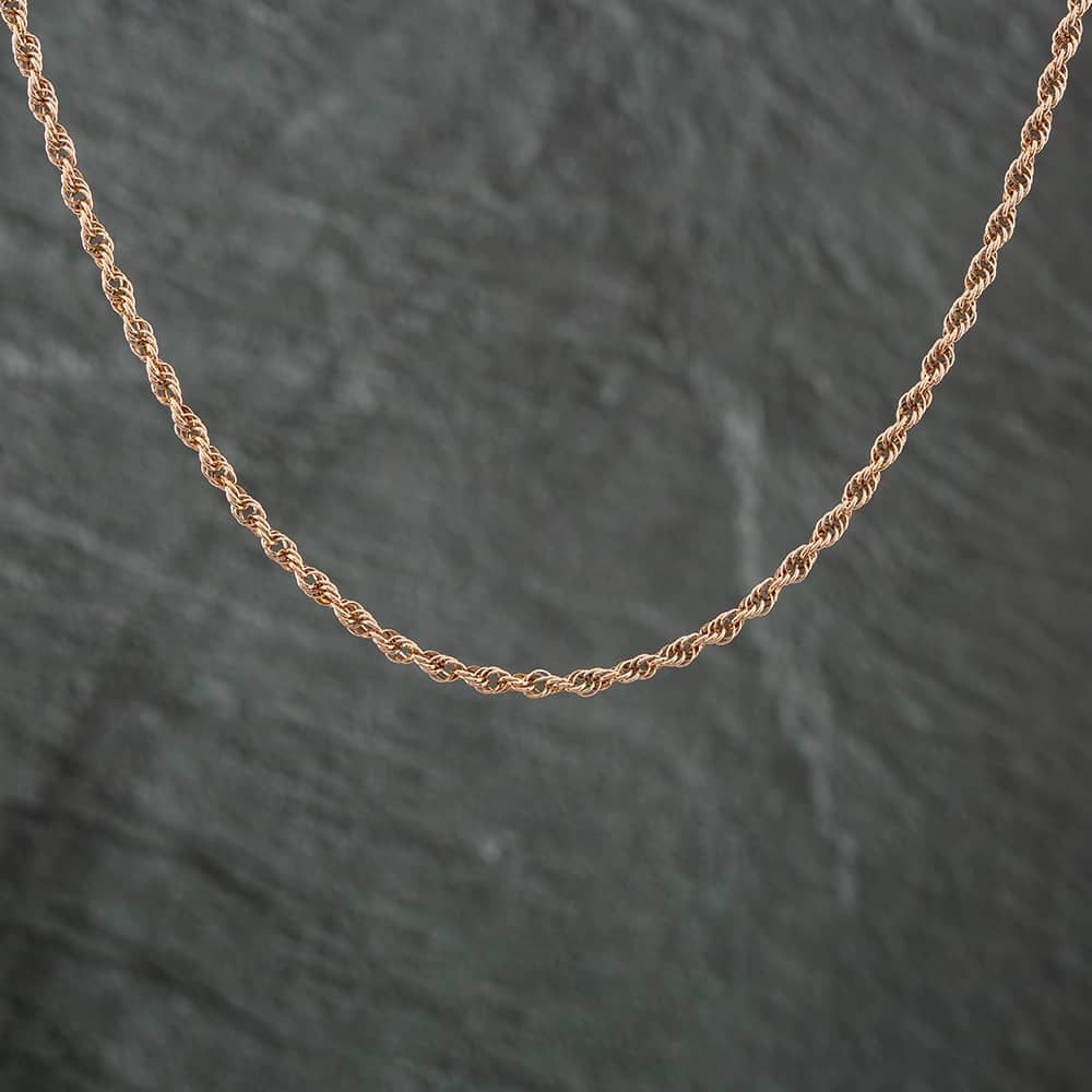 Second Hand 9ct Yellow Gold 16 Inch Rope Chain 41021141 - thbaker.co.uk