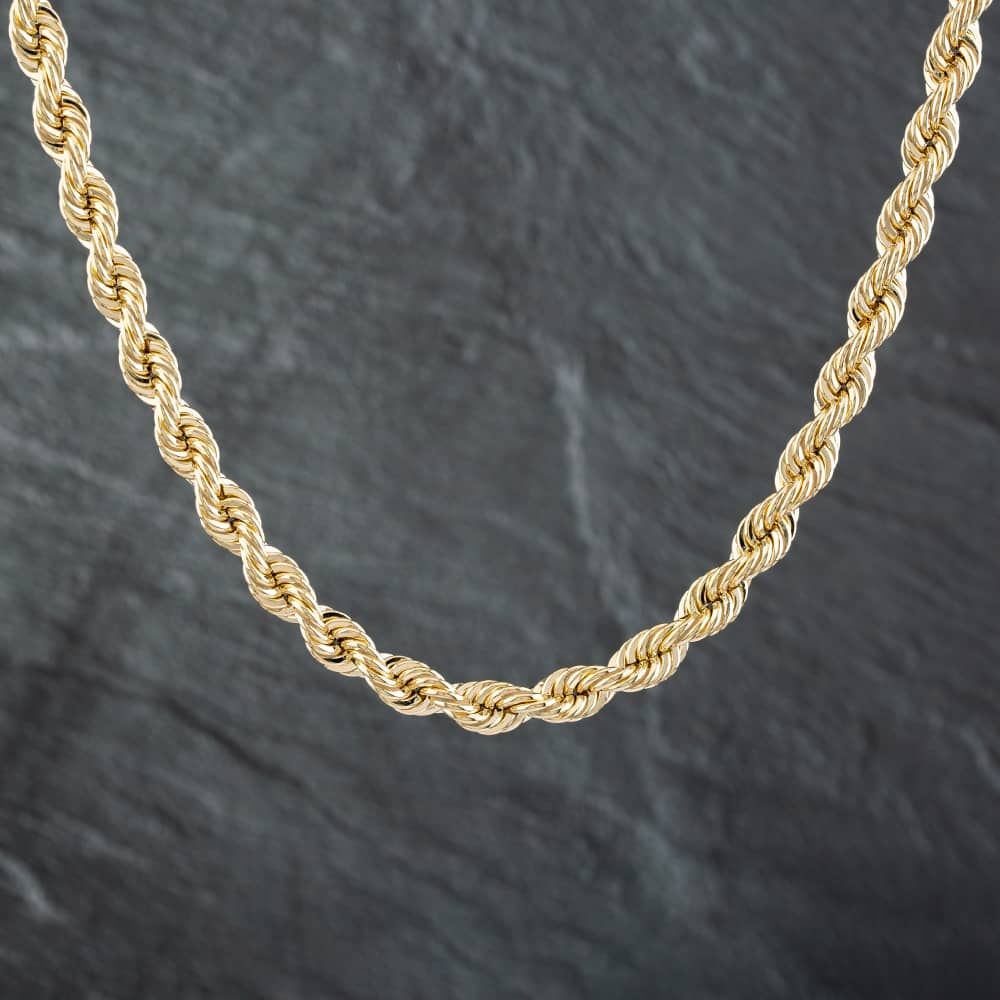 18 Inch Rope Second Hand 9ct Yellow Gold 18 Inch Rope Chain 41041129 - thbaker.co.uk