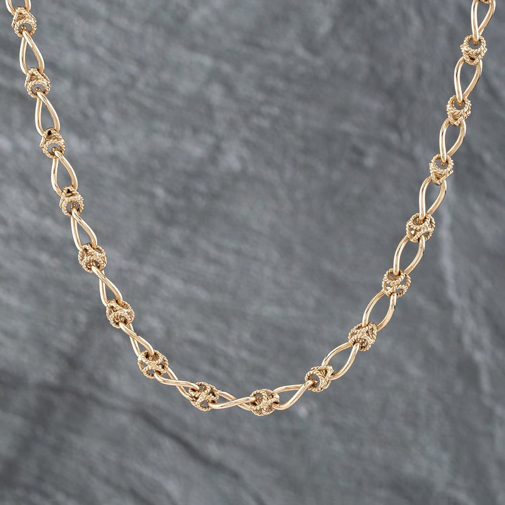 Knot Chain Options Second Hand 9ct Yellow Gold Knot 16 Inch Curb Chain 41041340 - thbaker ...