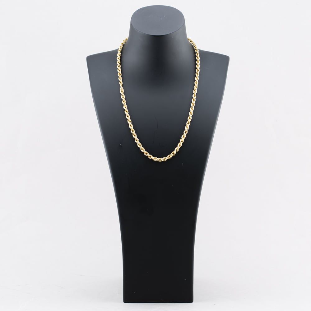 Second Hand 9ct Yellow Gold 20 Inch Rope Chain 41043653 - thbaker.co.uk