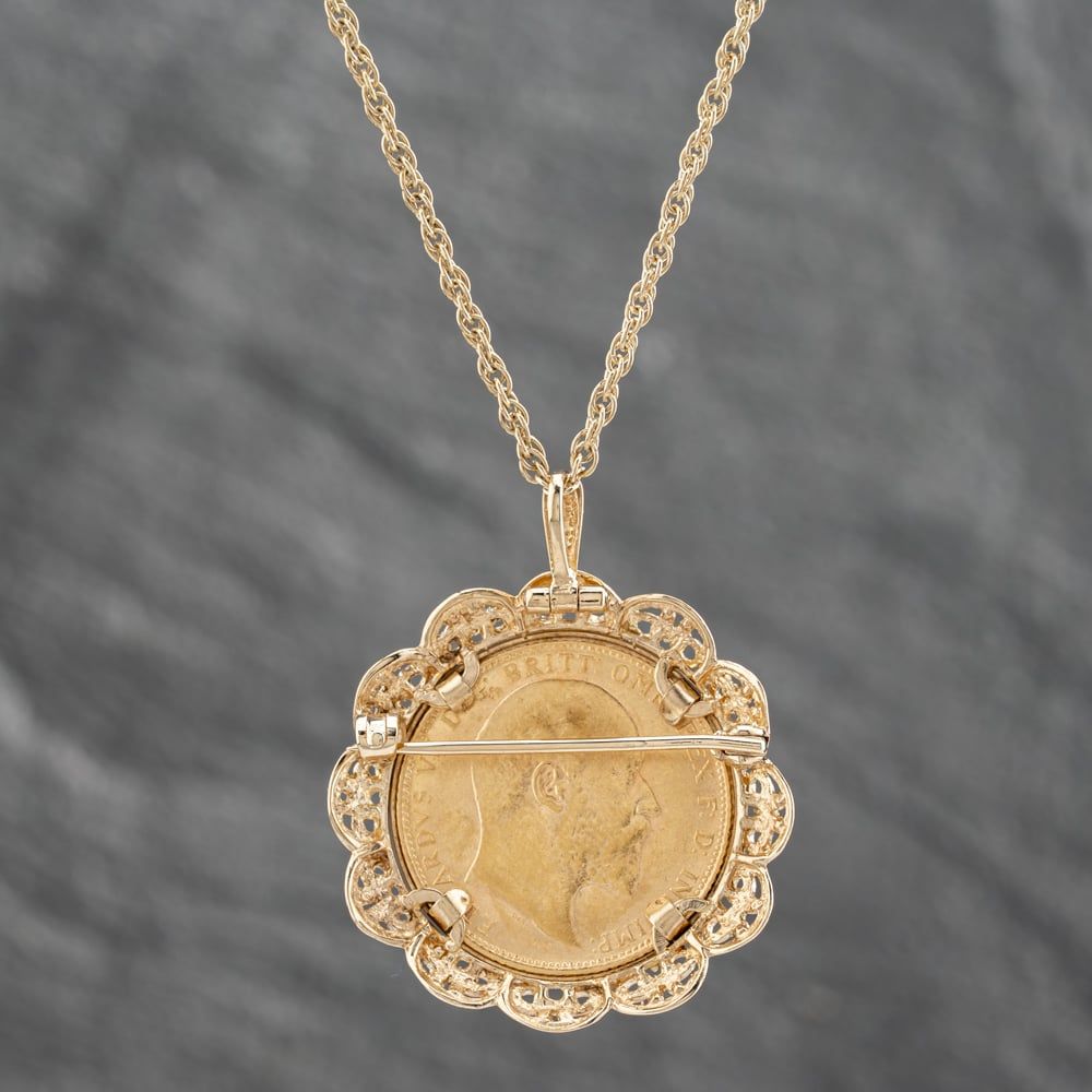 Second Hand 9ct Yellow Gold 1907 Full Sovereign Pendant & 16 Inch ...