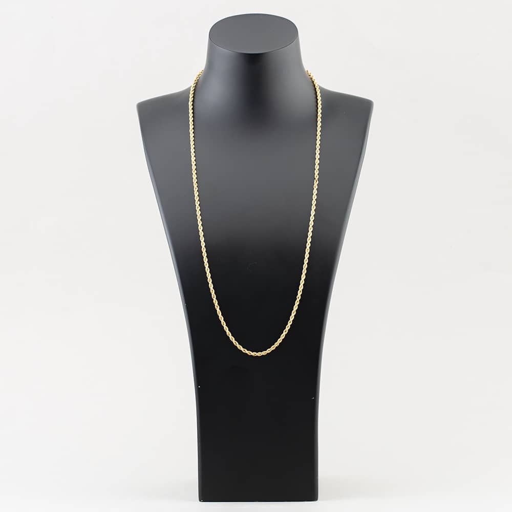 Second Hand 9ct Yellow Gold 26 Inch Rope Chain 41161525 - thbaker.co.uk