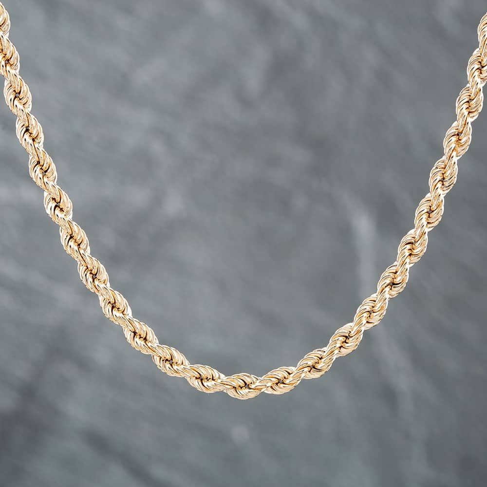 16 Rope Chain Second Hand 9ct Yellow Gold 16 Inch Rope Chain 41161541 - thbaker.co.uk