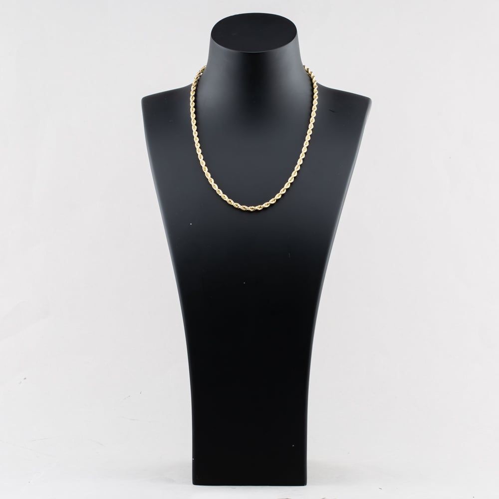 Second Hand 9ct Yellow Gold 18 Inch Rope Chain 41162247 - thbaker.co.uk