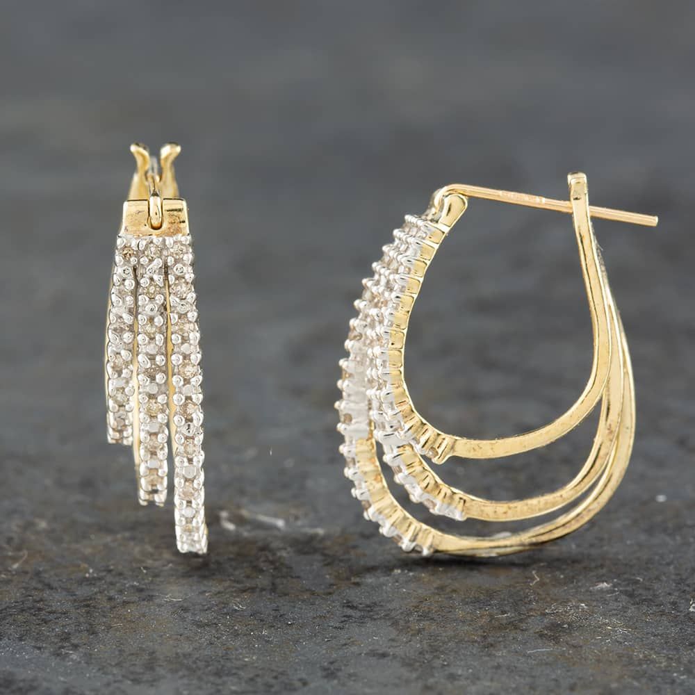 9ct. Yellow Gold Faceted Creole Earrings (20mm) – Robert Anthony Jewellers, Edinburgh