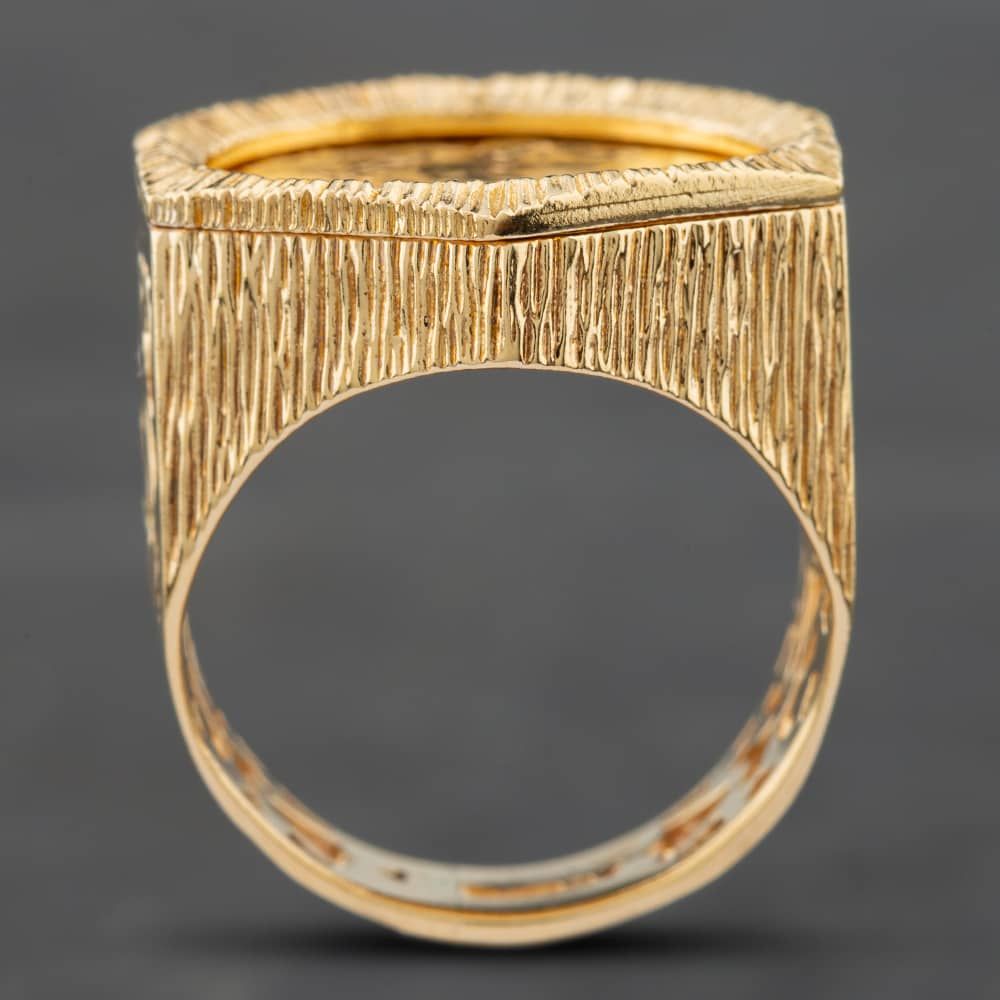Second Hand 9ct Yellow Gold 1914 Half Sovereign Coin Ring 41201027 ...