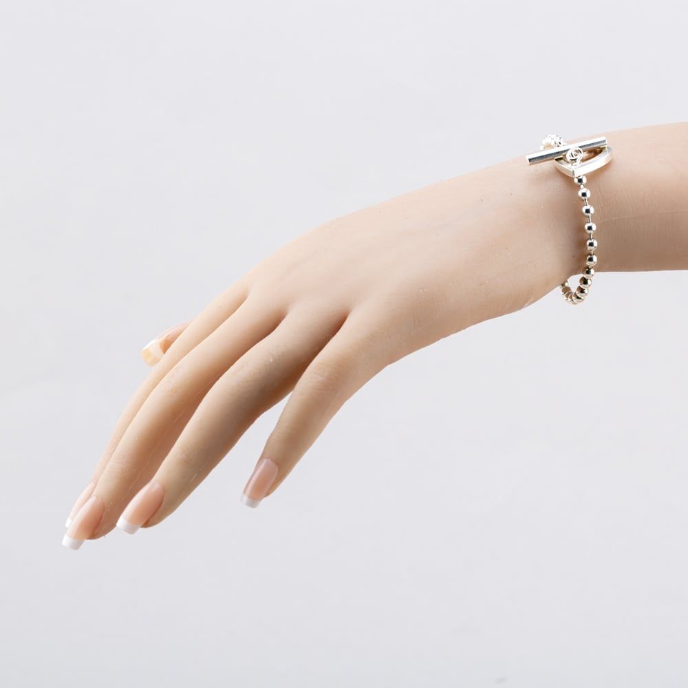 Second Hand Silver Gucci Heart And T-Bar 6 Inch Ball Chain