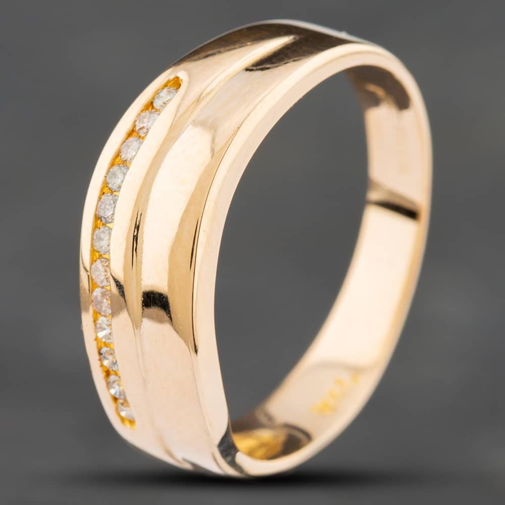 Second Hand 18ct Yellow Gold Brilliant Cut Diamond Dress Ring 41381314 ...