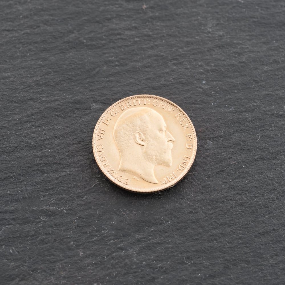 Second Hand 22ct Yellow Gold 1908 King Edward VII Half Sovereign Coin ...