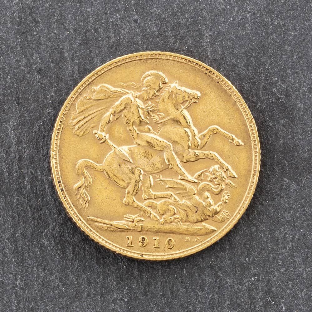 Second Hand 22ct Yellow Gold 1910 Full Sovereign Coin 47021090 ...