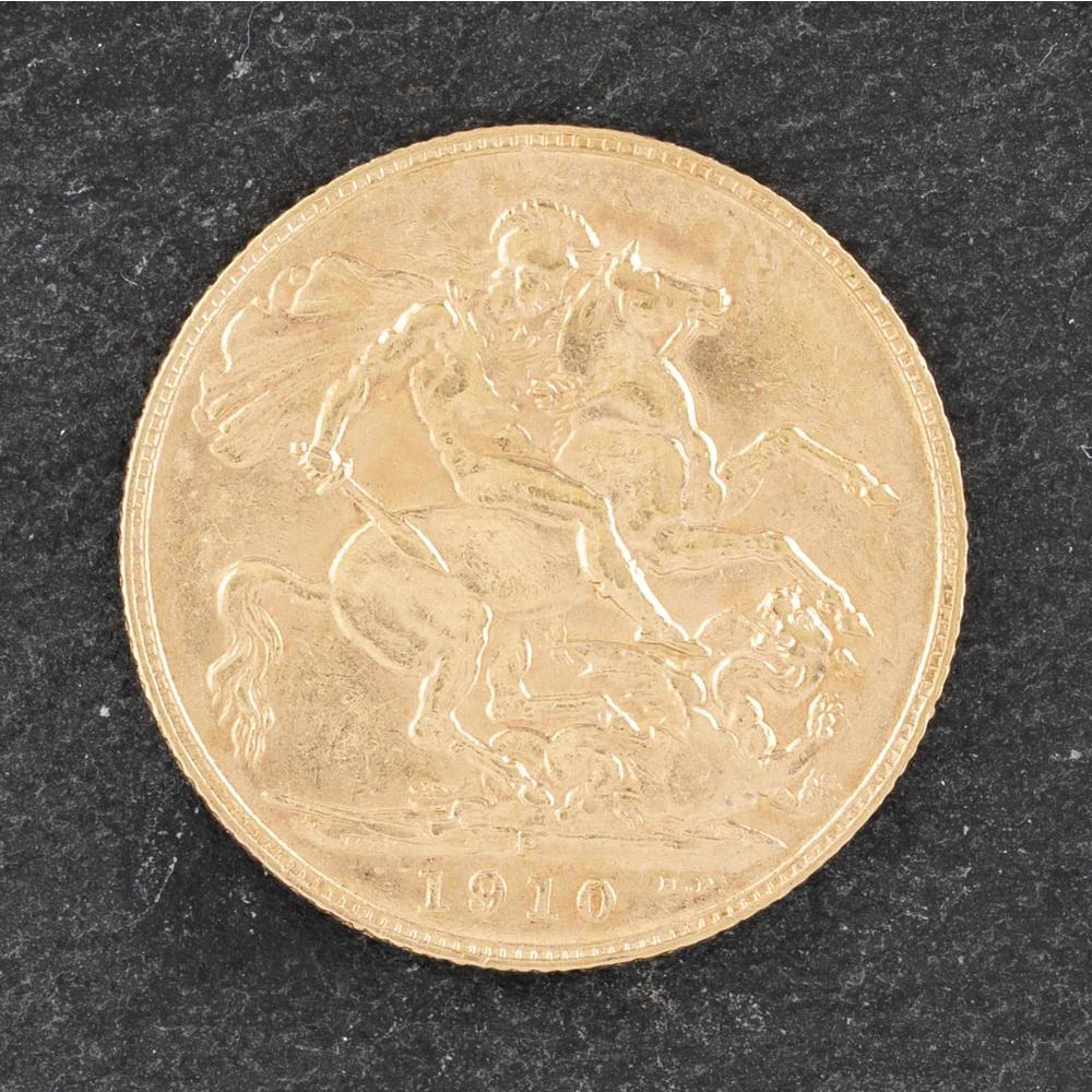 Second Hand 22ct Yellow Gold 1910 Full Sovereign Coin 47021123 ...