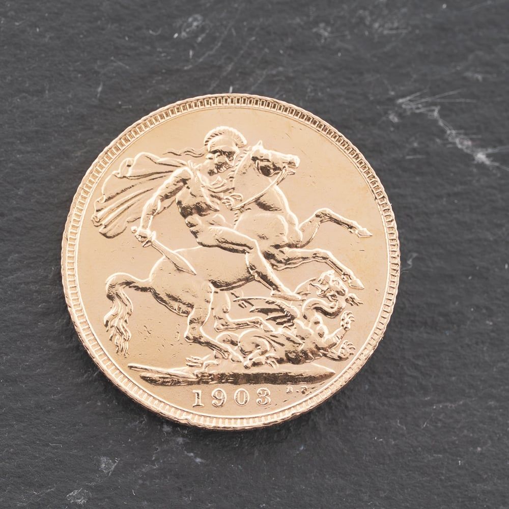 Second Hand 22ct Yellow Gold 1903 Edward VII Full Sovereign Coin ...