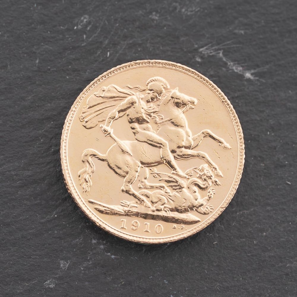 Second Hand 22ct Yellow Gold 1910 Edward VII Full Sovereign Coin ...