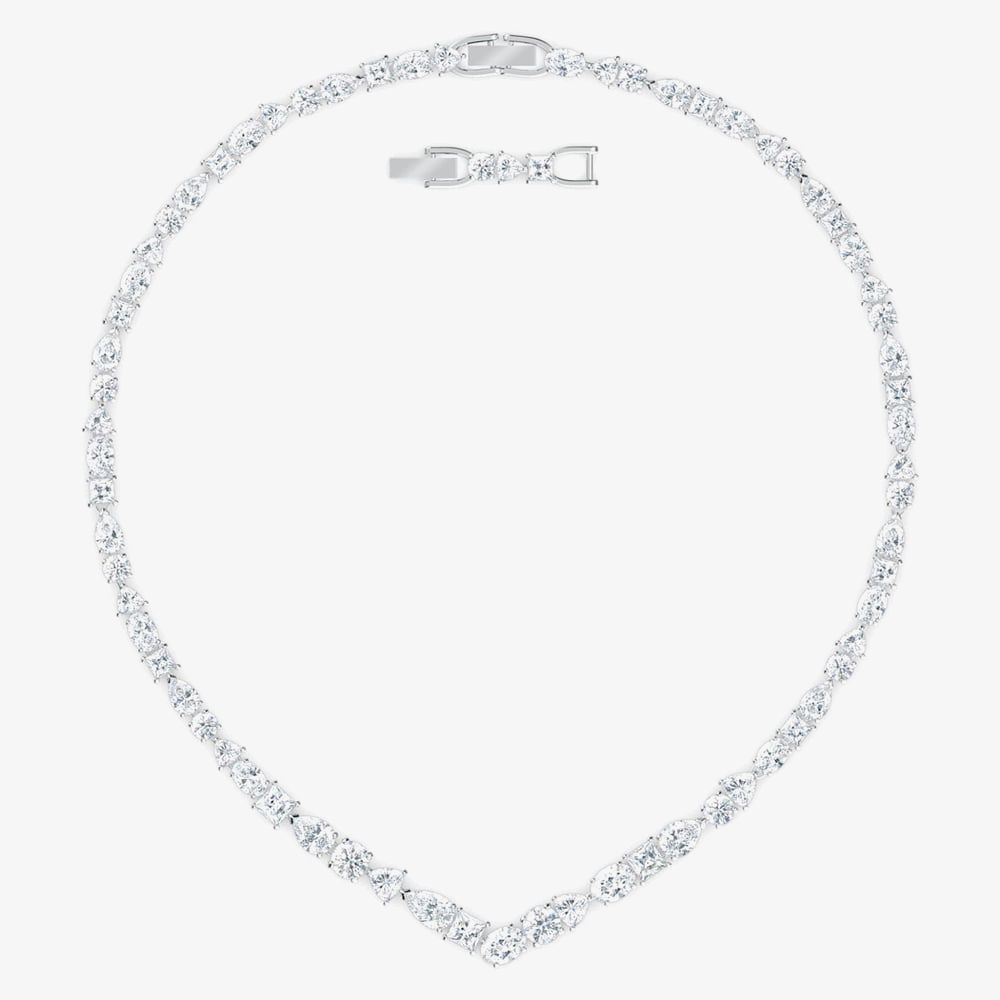 Swarovski 5556917 Tennis Deluxe Cubic Zirconia V Necklace