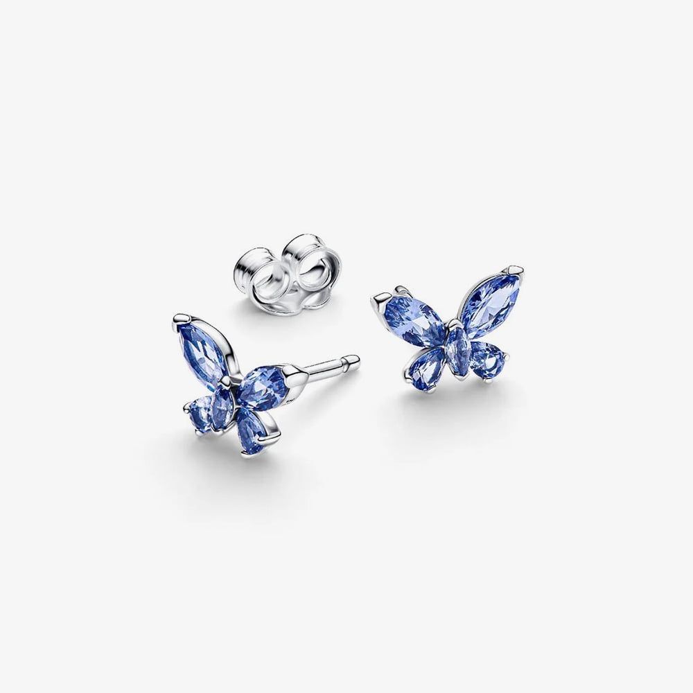 PANDORA 394232C01-45 & 294230C01 Blue Butterfly Jewellery Set - thbaker ...