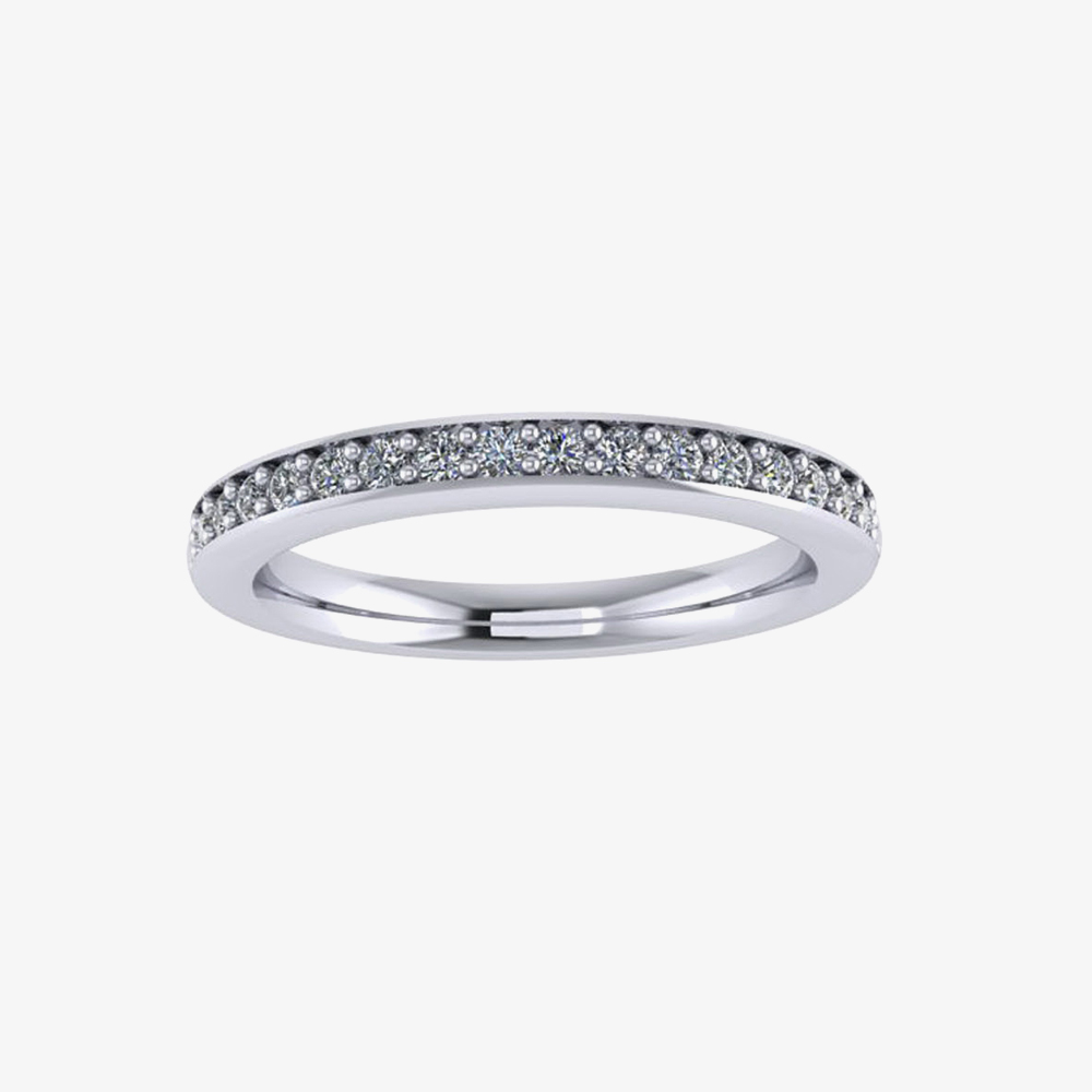 Platinum 0.30ct Brilliant-Cut Diamond Half-Eternity Ring (M) HET3719A