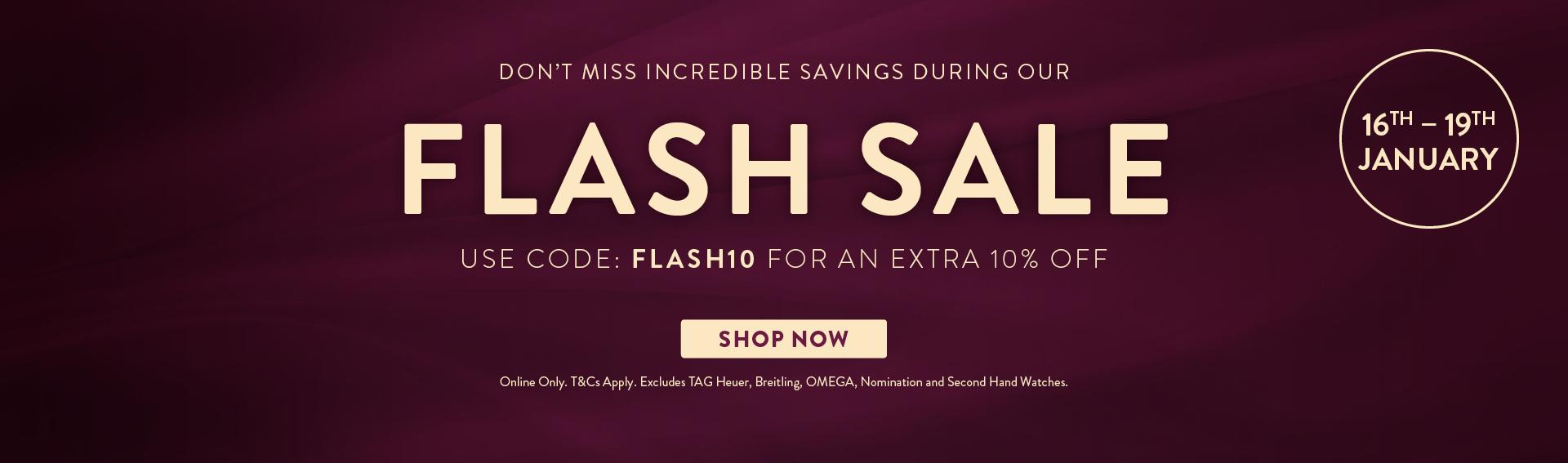 10% off Flash Sale