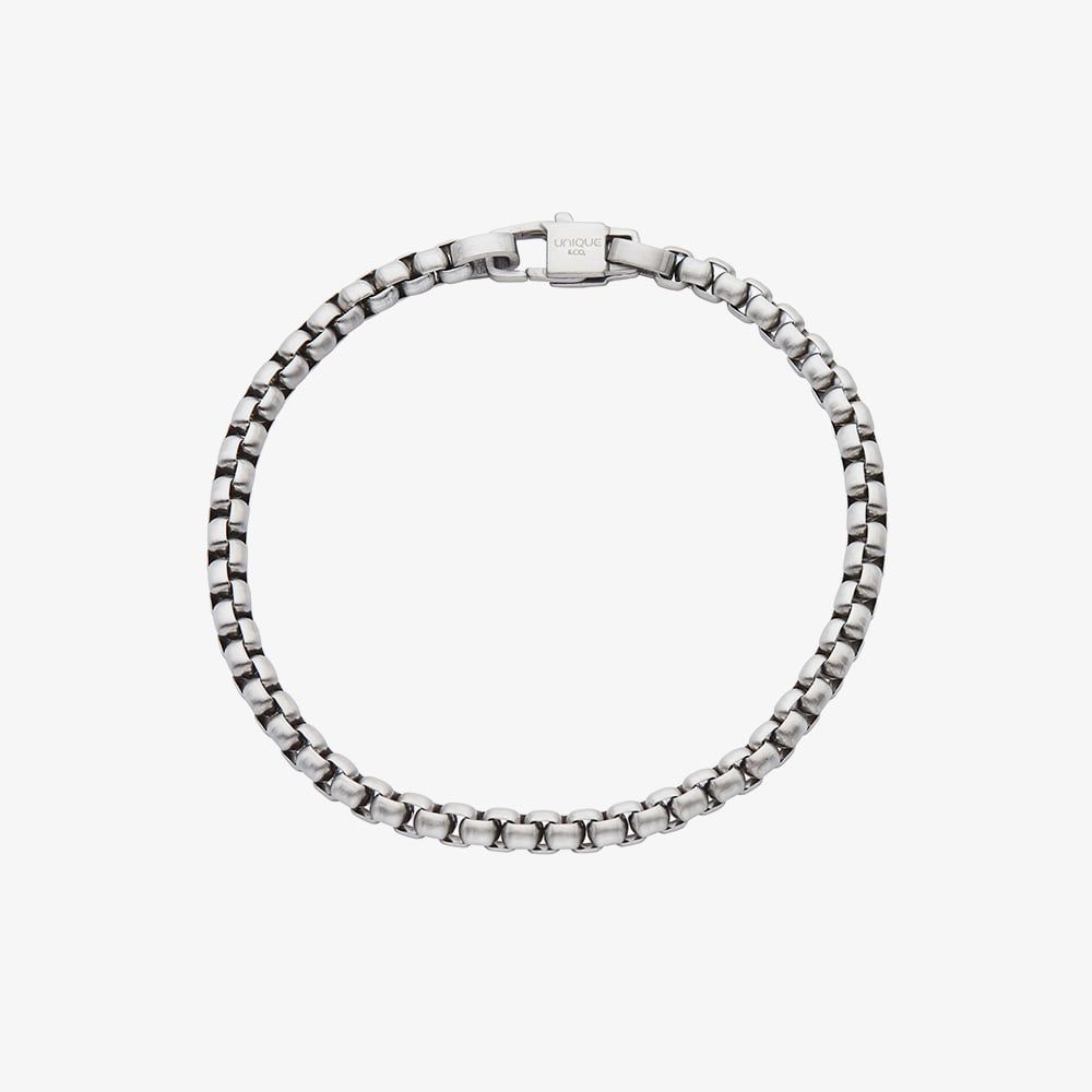 Unique Stainless Steel Matte 4.5mm Belcher Chain Bracelet