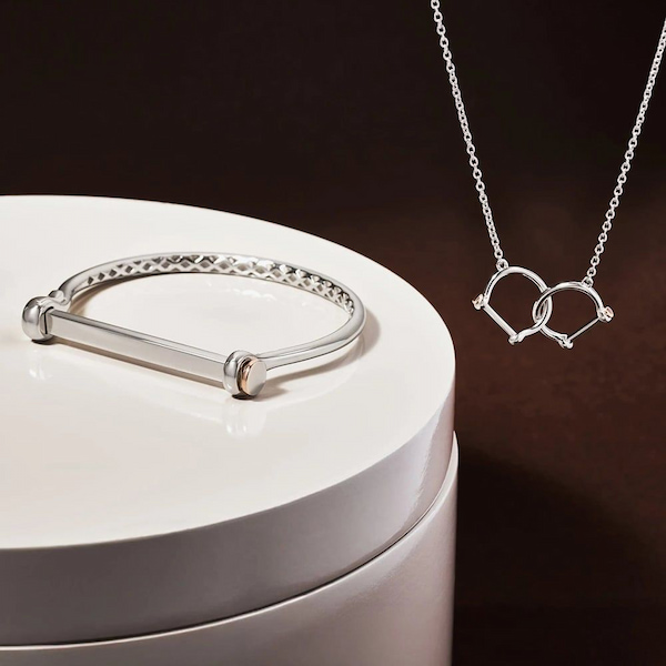 Clogau Sterling Silver & Rose Gold Royal Stirrup Horse Shoe Necklace