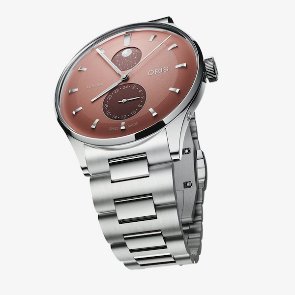 Oris Mens Artelier Complication Brown Dial Stainless Steel Bracelet Watch