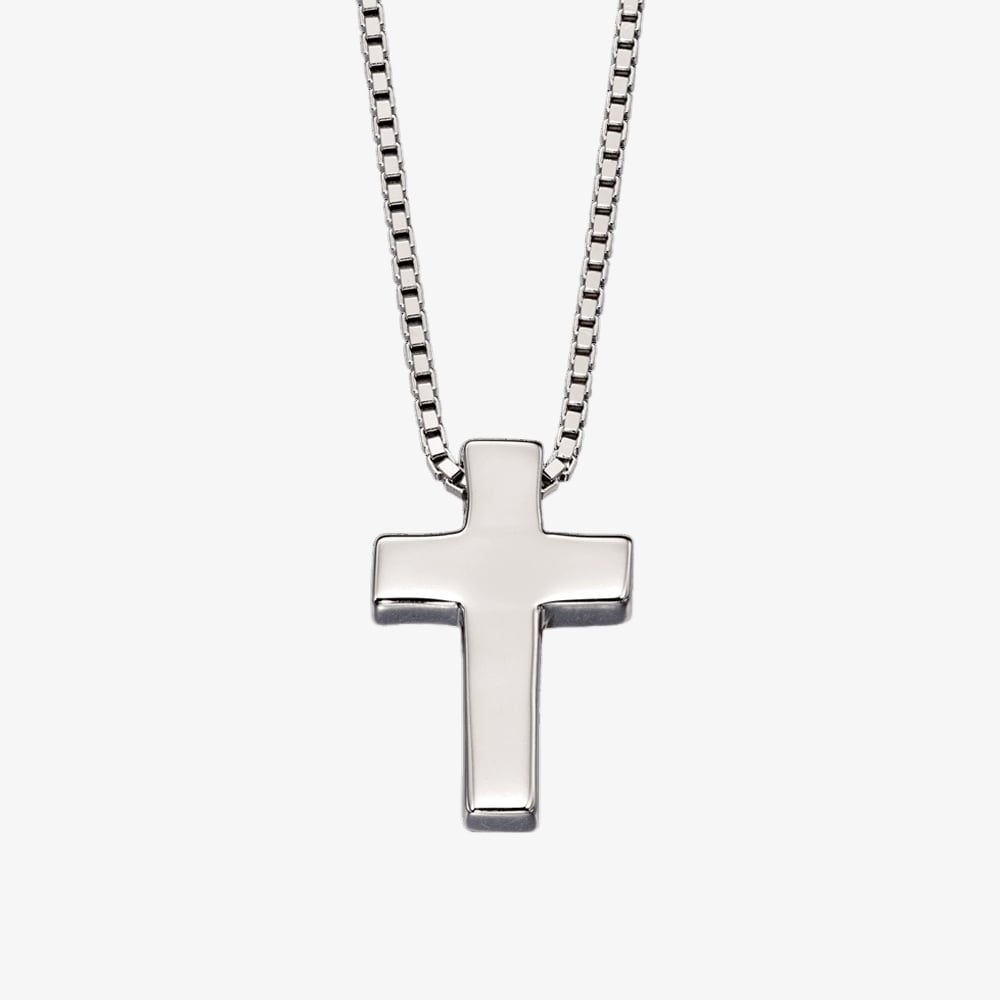 Little Star Boys Thom Silver Cross Pendant Necklace