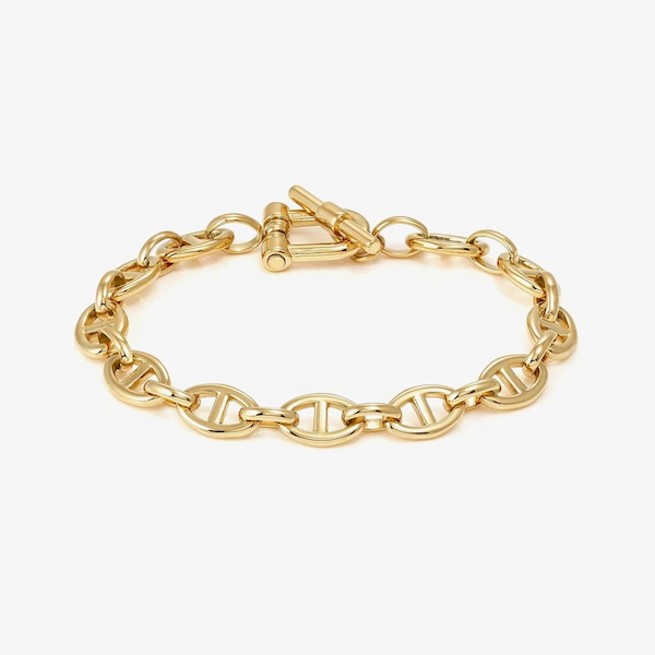 Nomination Ecclettica Stainless Steel& Yellow PVD Marina Chain Large Bracelet