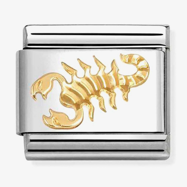 Nomination Composable Classic Etched Starsign Scorpio Charm