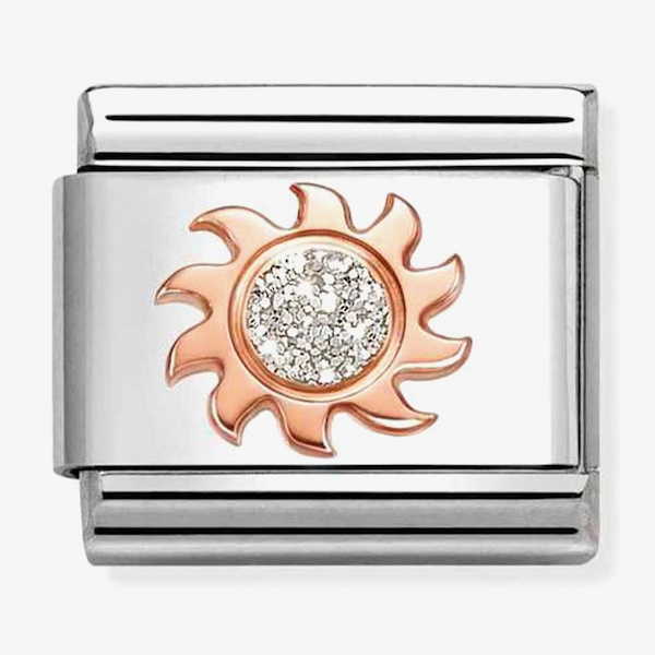 Nomination Composable Classic Rose Gold Glitter Sun Charm